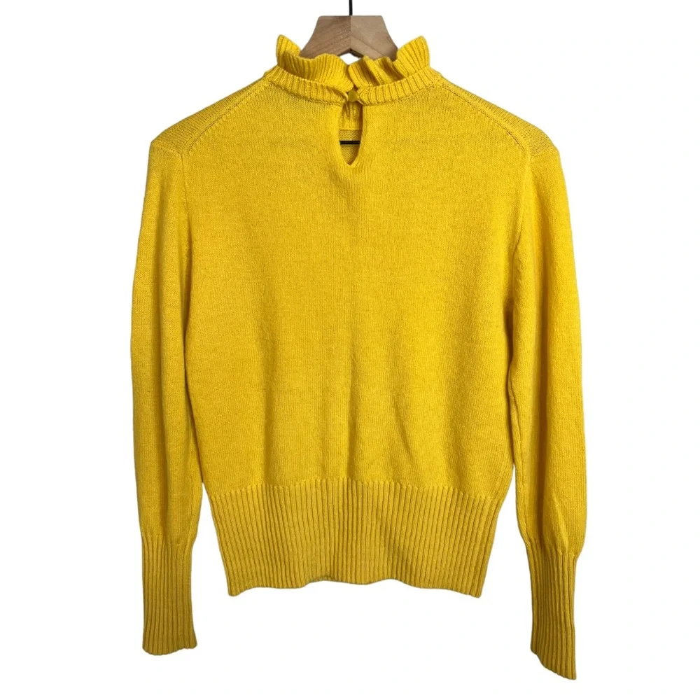 J. Crew Wool-Blend Ruffle-Neck Sweater
